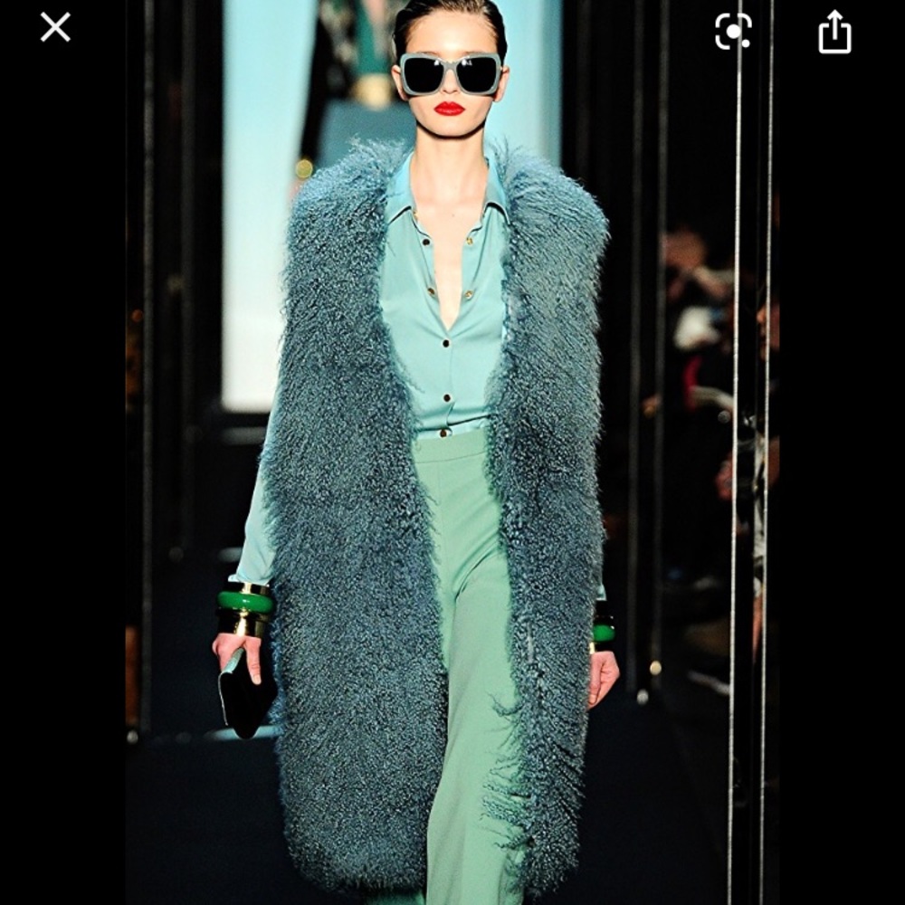 DIane Von Furstenberg Runway Mongolian Vest